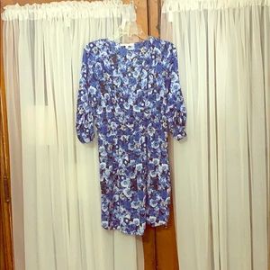Blue floral print dress size medium